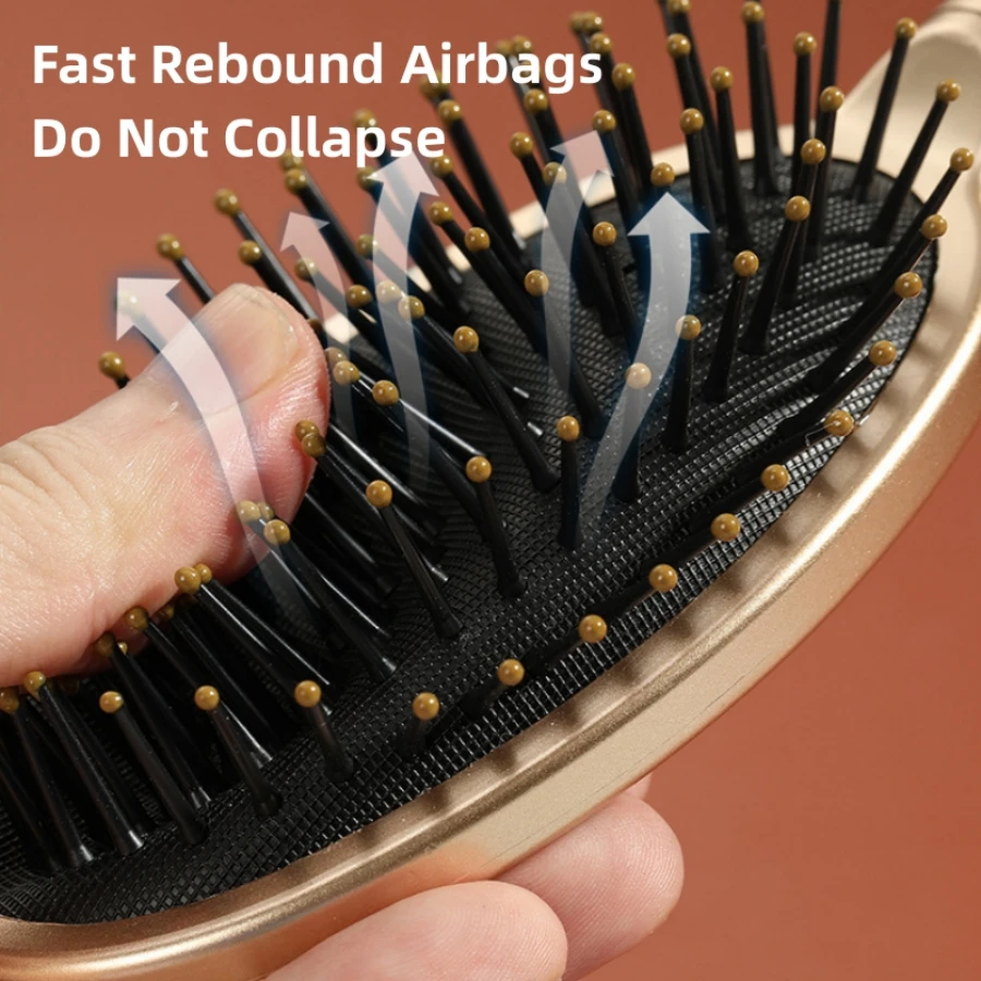 Элегантная золотая щетка для волос с подушкой безопасности от LUNCAY Современный и