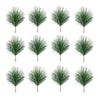 24pcs artificial green pine needles branches christmas pine picks stems floral picks holly spray branch for diy wreath