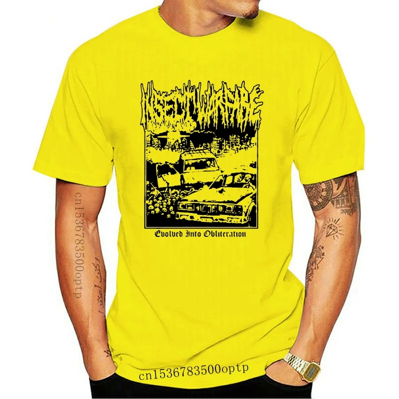 

Camiseta de colores "evolved" para hombre, Camisa de algodón con diseño de guerra de insectos (Nasum Phobia nafalm), a la moda,