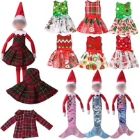 christmas elf doll strapless dress series skirt mermaid clothes baby toy accessories childrens christmas birthday gift