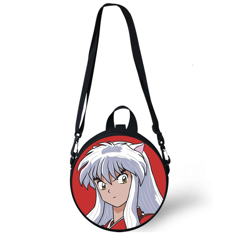 Inuyasha Child kindergarten Bag 3D Print Crossbody Shoulder Bags For School Women Mini Round Bagpacks Rugtas Bag
