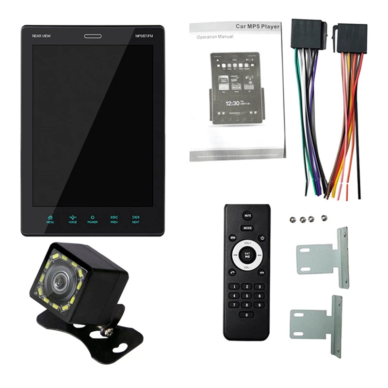 

9.5 Inch HD BT MP5 Touch Player Car FM Radio Bluetooth Stereo Touchscreen GPS Navi Carplay Mirror Link Screen + Camera