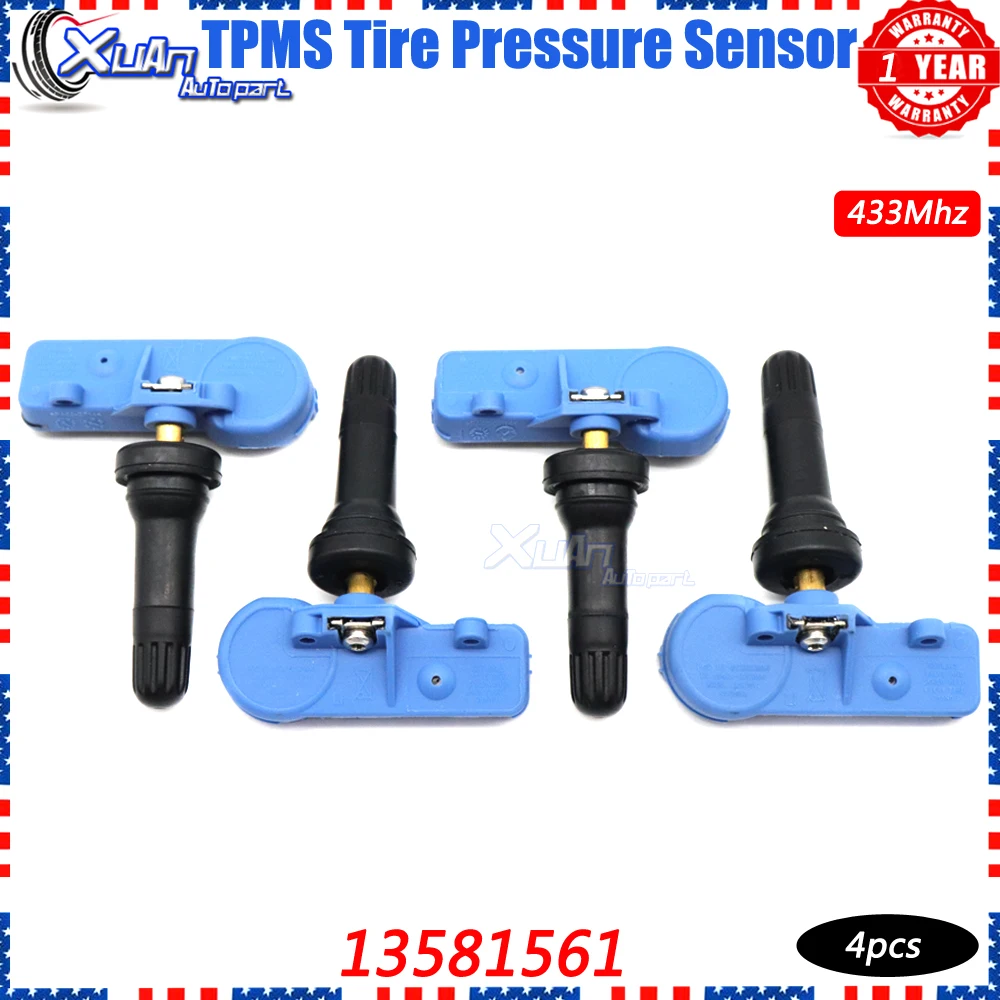 

XUAN TPMS Tire Pressure Monitor Sensor 13581561 For Opel Buick Enclave Cadillac CTS SRX XTS Escalade GMC Acadia 433MHZ
