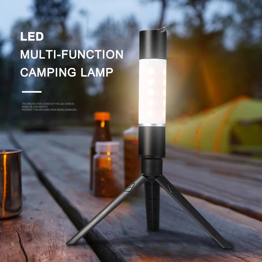 

1-5pcs Outdoor Camping LED Telescopic Flashlight with Tripod Nuts Multifunctional USB Charge Retractable Torch Light Table Lamp