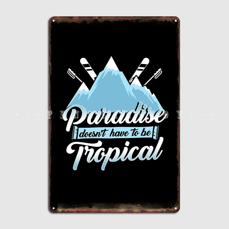 

Плакат зимний рай, металлический плакат, украшение клуба, кухня, живопись, Декор, оловянные плакаты