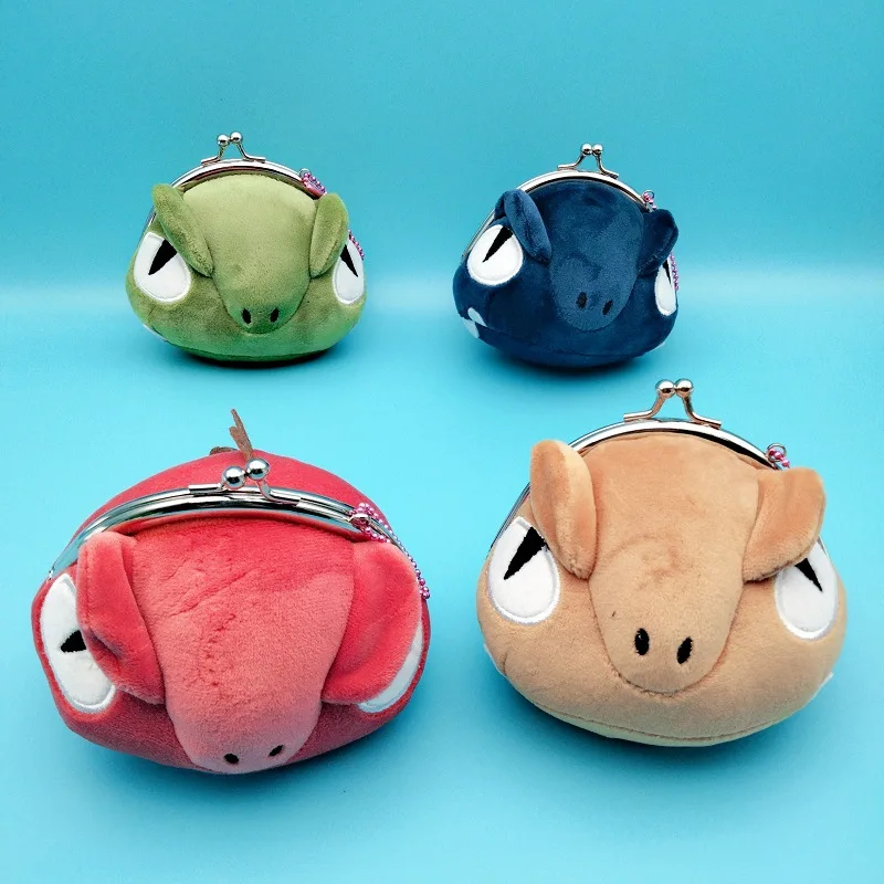 10cm Creative Cartoon Nerdy Dinosaur Plush Coin Purse Kawaii Wallet Portable Plush Coin Bag Key Earphone Bag Kids Birthday Gifts