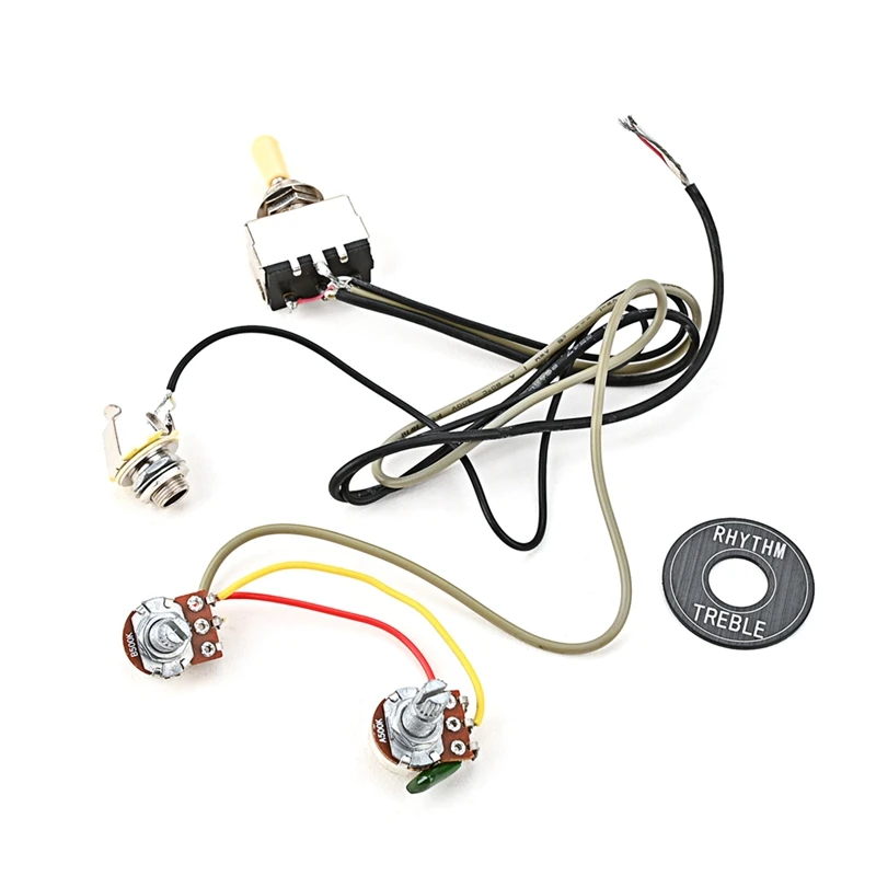 

Guitar Wiring Harness Set Prewired 500K Pots 3 Way Toggle Switch Wiring Harness Kit For Electric Guitar