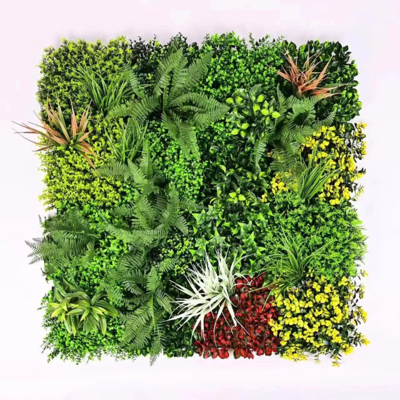 

New 50*50cm UV Protection Milan Grass Simulation Plant Wall Artificial Background Decoration Resistant Plastic Fake Green Plants