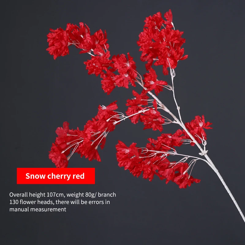 

Искусственная шелковая гортензия белая ветка 107 см