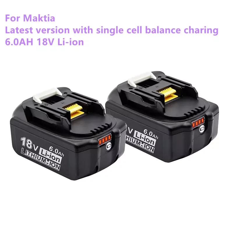 

Новый оригинальный Makita 18 в 6000 мАч перезаряжаемый аккумулятор для электроинструментов со светодиодом Li-Ion Замена LXT BL1860B BL1860 BL1850 BL 1830