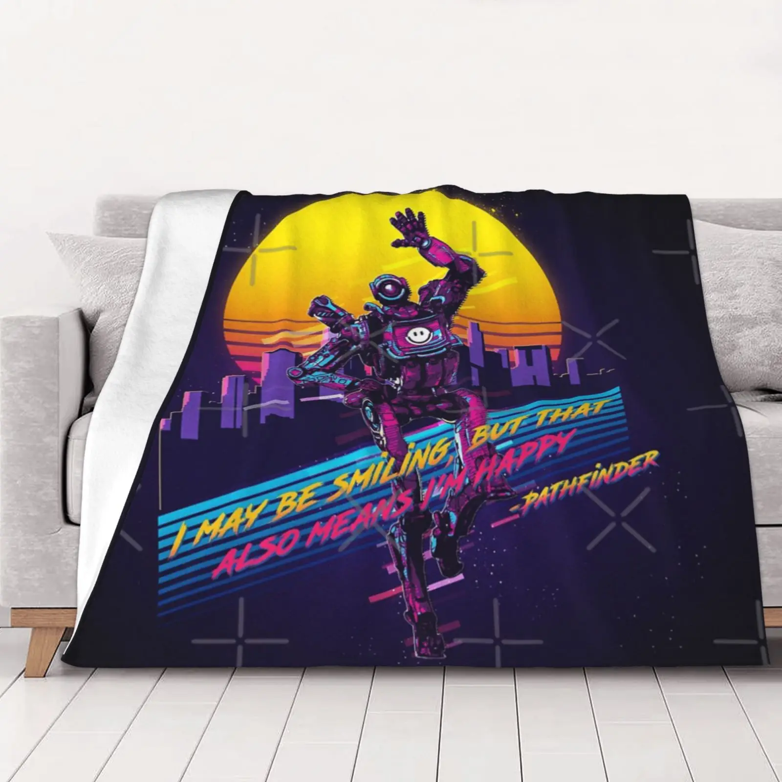 

Apex Legends - Pathfinder 80S Retro 1 Kawaii Travel Winter Throw Blanket Baby
