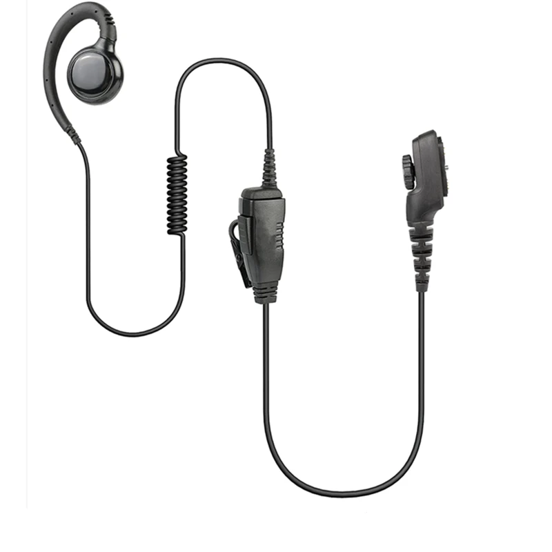 1-Wire Swivel Loop Earpiece and Microphone, Privacy Surveillance Headset Earphone, Compatible with HYT Hytera PD702 PD752 PD782