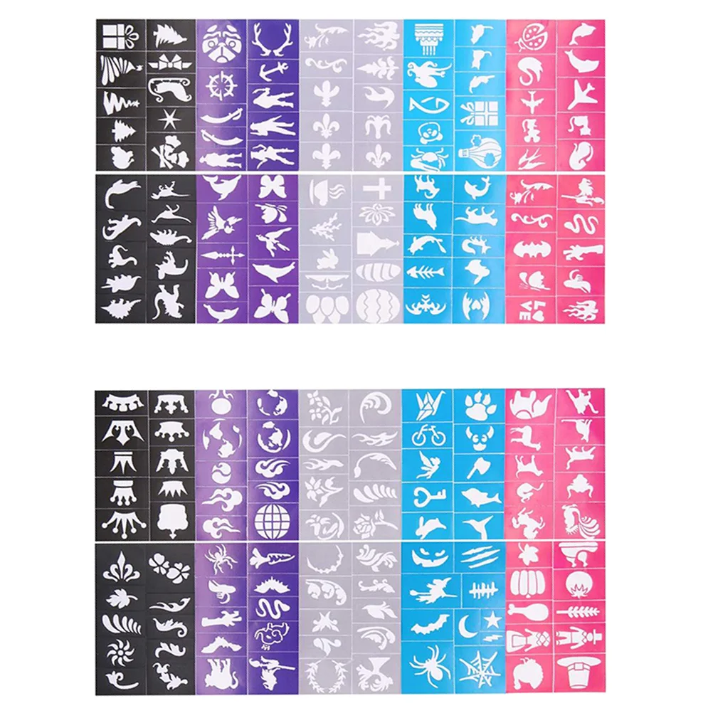 200 шт. шаблоны татуировки трафареты для блестящих наклеек лицо макияж
