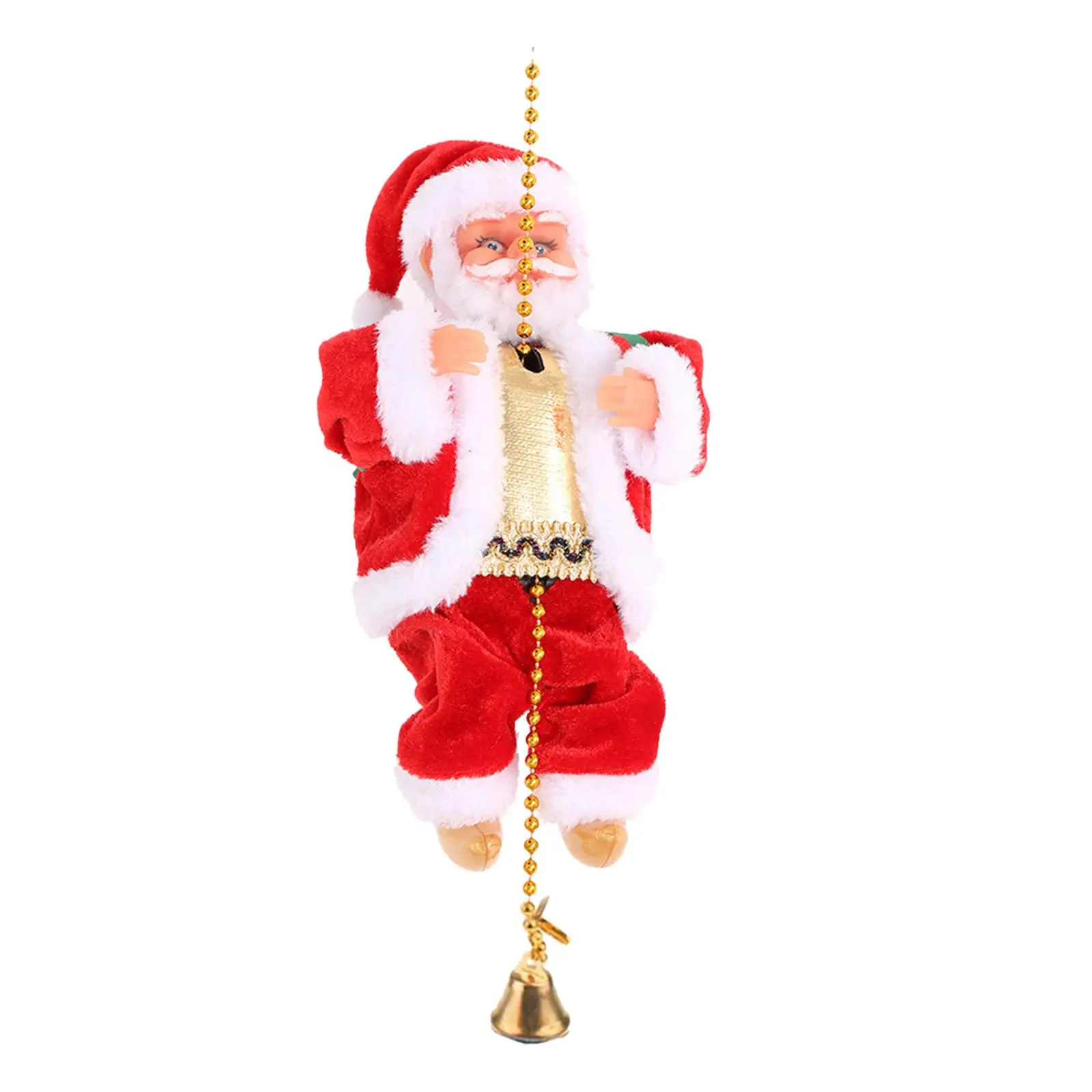 

Santa Climbing Ladder with Music Electric Climbing Santa Claus Plush Doll Toy for New Year Gifts Indoor Outdoor Wall Decoration
