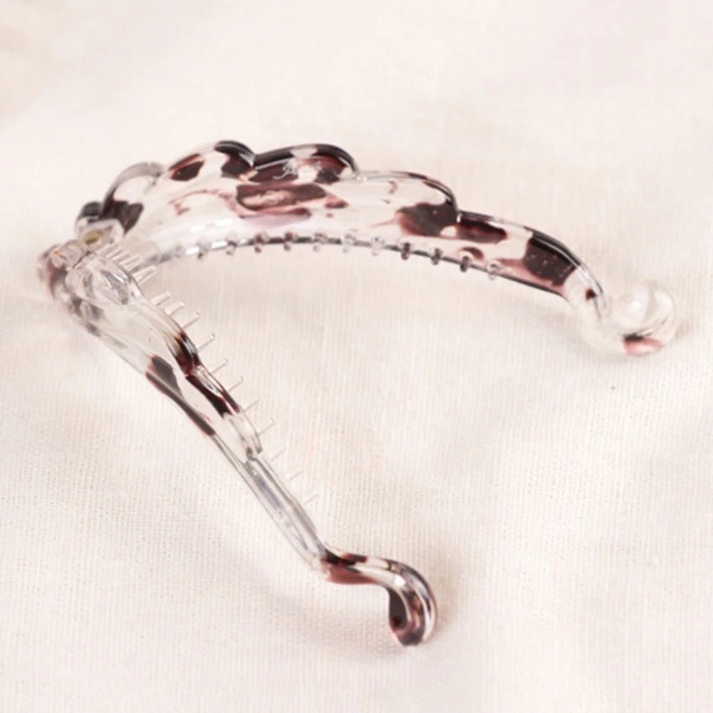 

Women Fashionable Banana Hair Clip Ponytail Holder Strong Tension Hair Claw Hair Accessories (Coffee)