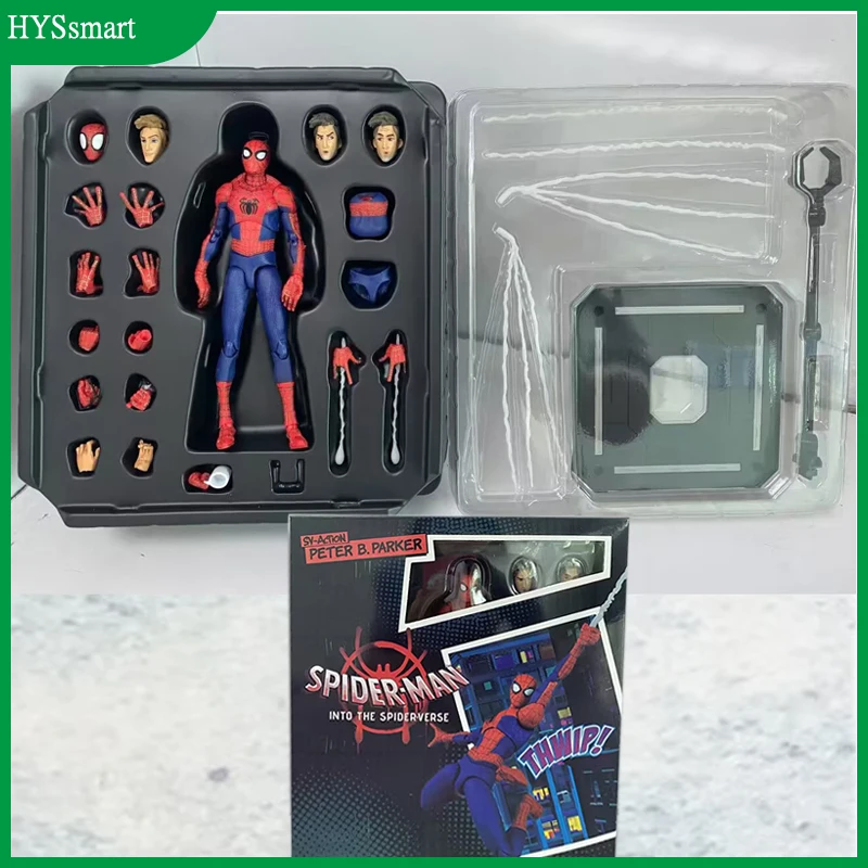 

Sv Spiderman Figure Spider-Man Into The Spider-Verse Action Sv Peter B. Parker Sentinel Miles Spiderman Action Figure Toy Gifts