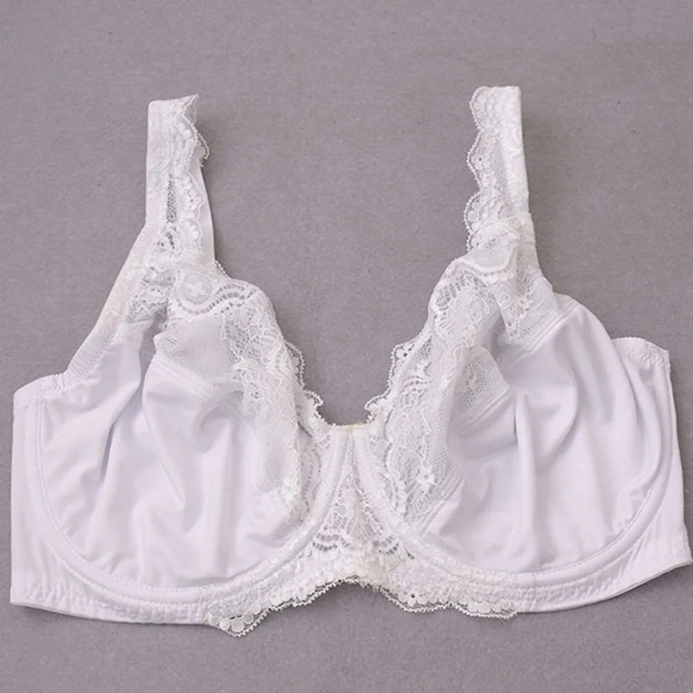 Full Coverage Bras for Women Sheer Lace Non Padded Underwire Support Plus Size Bra Sexy Lingerie Bralette Top B C D DD E F Cup