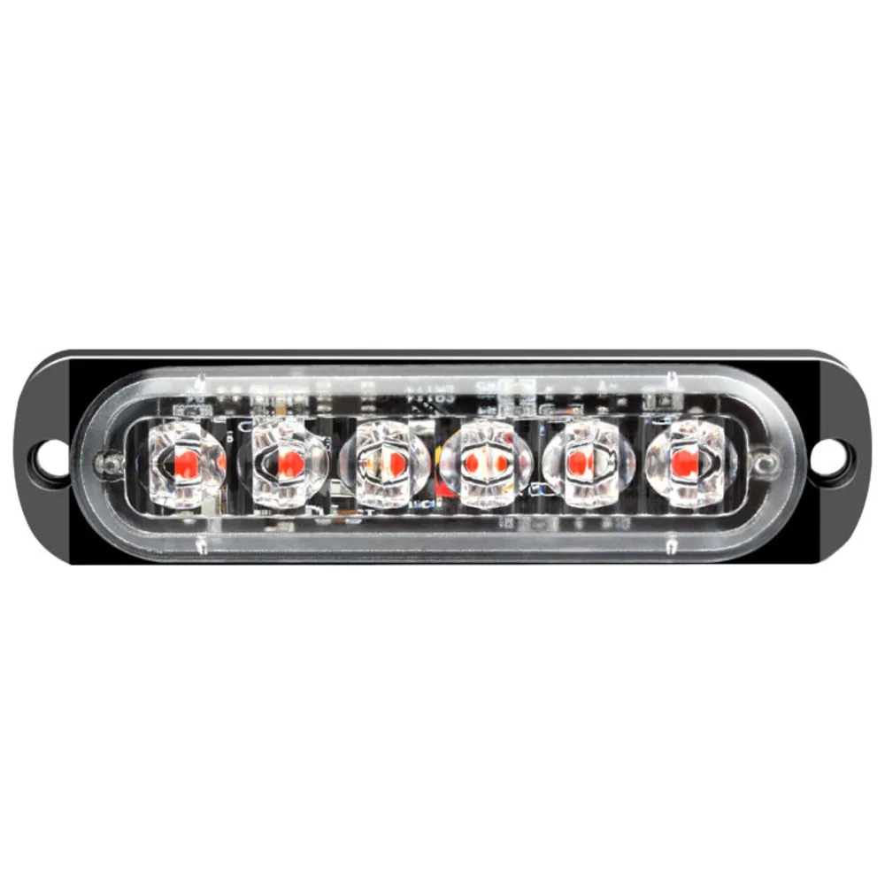 

50Pcs/lot 6 LED Car Strobe Warning Light Flashing Break Down Emergency Light Car Truck Trailer Beacon Lamp LED Side Light 12V