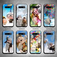 disney up phone case tempered glass for samsung s20 plus s7 s8 s9 s10 note 8 9 10 plus