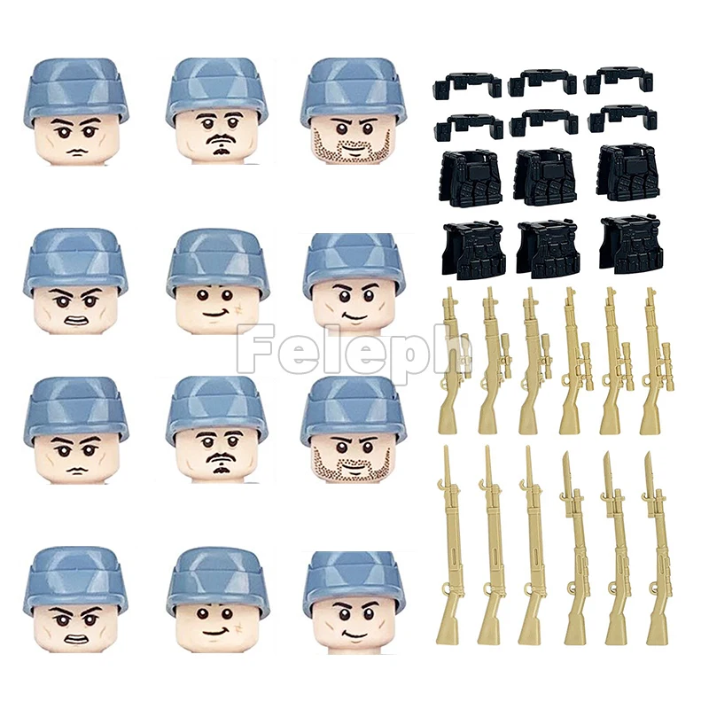 

8-16 шт., Детский конструктор MOC «Военный Город, улица, полиция, пират, офицер, капитан»