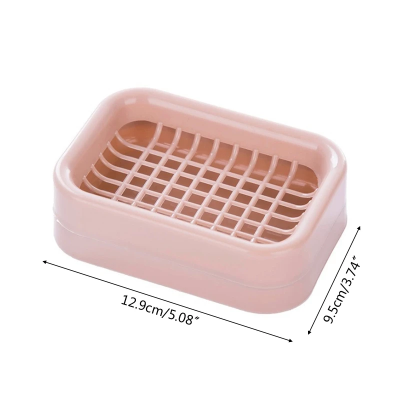 Пластиковый двухслойный футляр для мыла с сливной сеткой держатель дома ванной