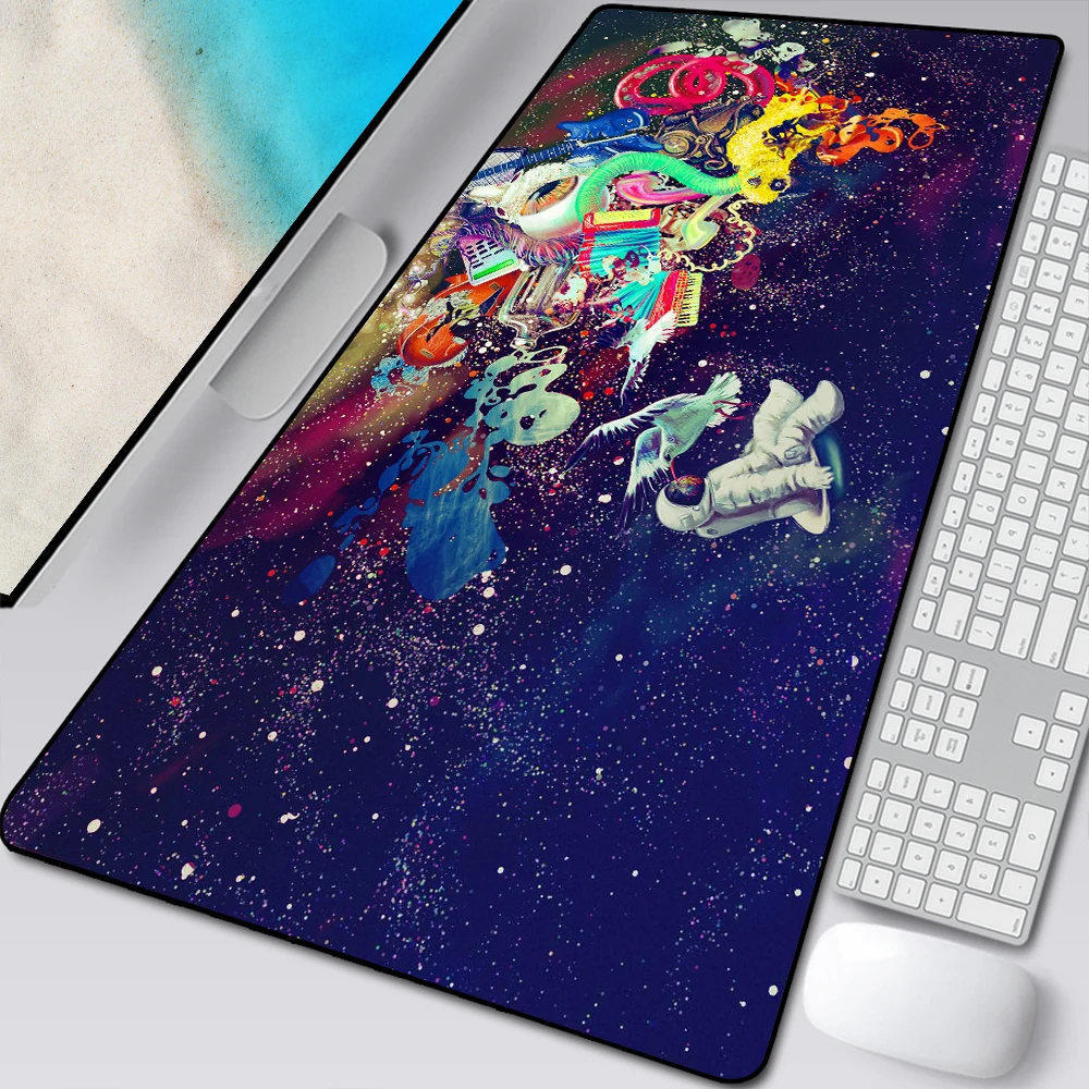 

XXL игровой коврик для мыши, Космический коврик для мыши, игровой Настольный коврик, коврик для клавиатуры, большой ковер, поверхность компьютерного стола для аксессуаров Ped Mauspad