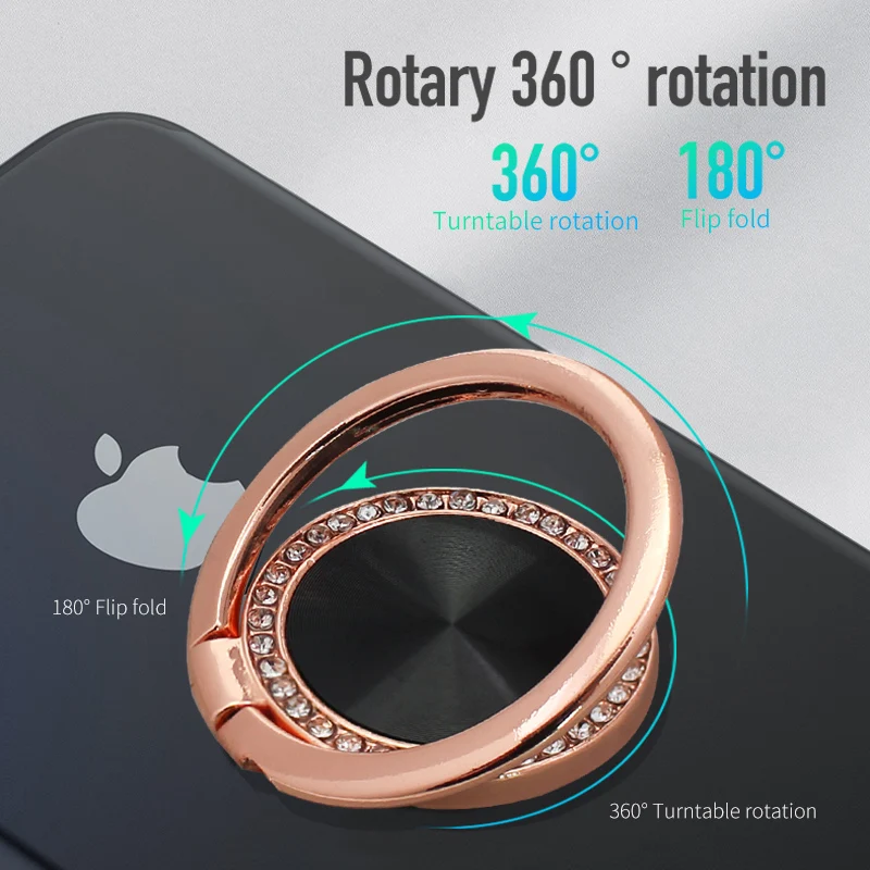 Luxury Metal Mobile Phone Socket Stand Universal 360 Degree Rotation Finger Ring Holder Magnetic For iphone 12 pro Smartphone