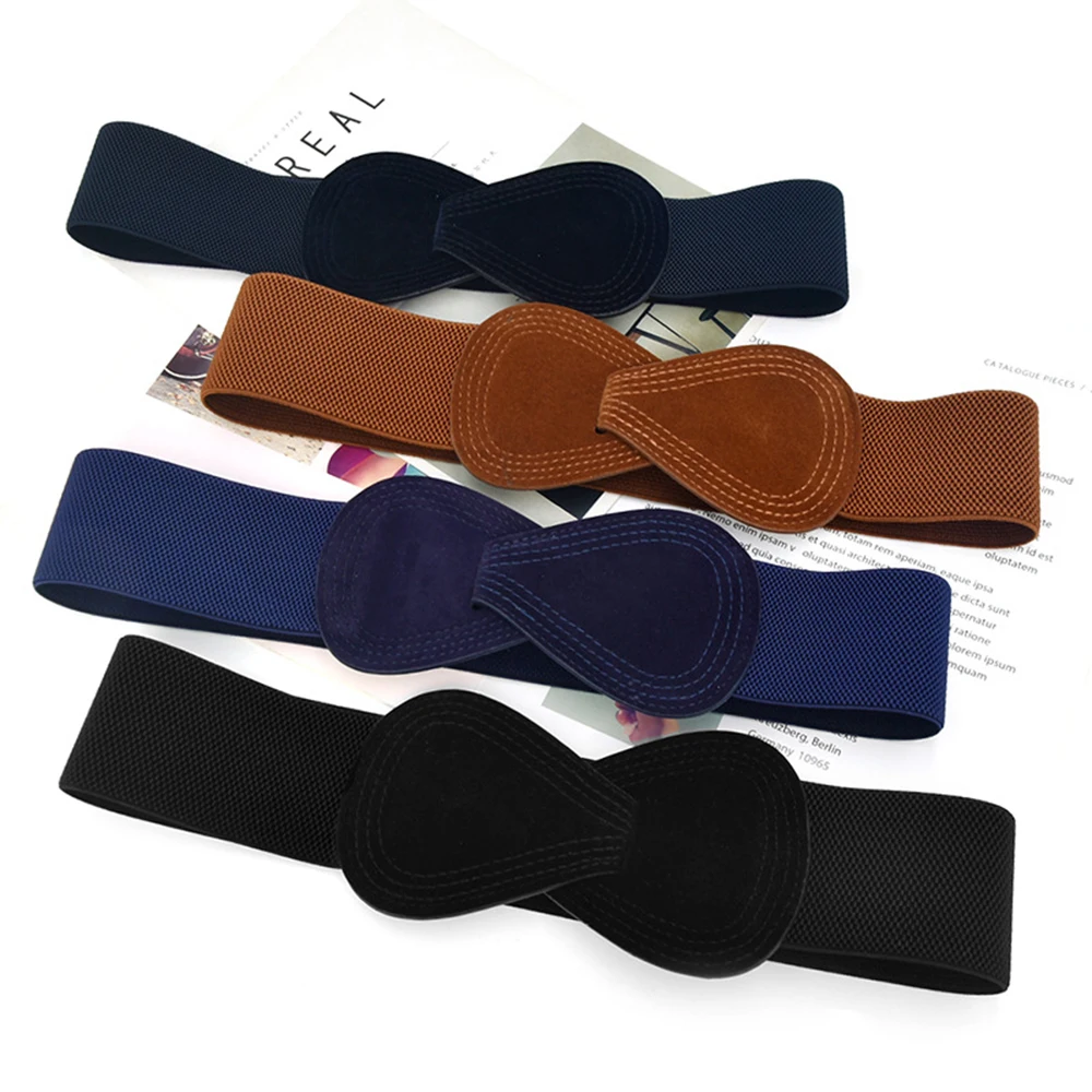 

Чехол с бантом и широкой талией для девушек, аксессуар для студентов, ветровка, Корейский Бархатный эластичный пояс SCB0323