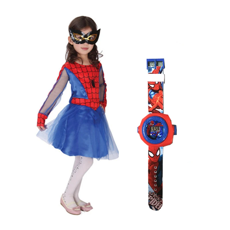 Платье Spidergirls Косплей-костюм паука для девочек детские нарядвечерние ты на день