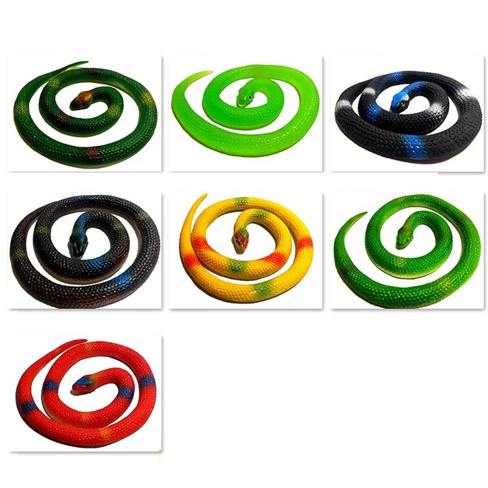 

5Pcs 30cm Rubber Snakes, Snake Figurines Snake Props Scary Snake Rubber Snake Set for Pranks and Decoration, Random Style