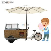 customize europe food cart bike cotton candy floss machine ice cream showcase drinks food vending carts for sale