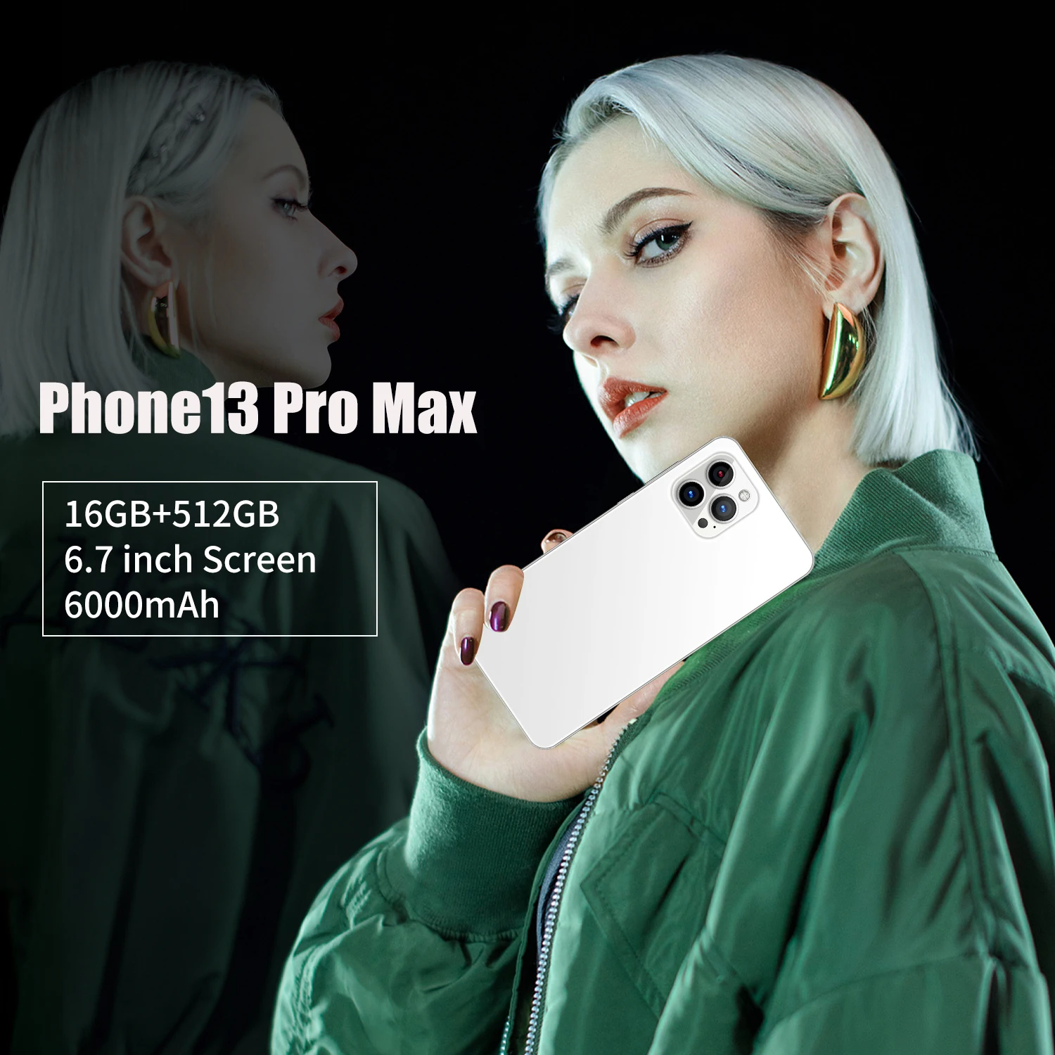global version i13 pro max smartphone 16gb512gb unlocked mobile phones 3264mp camera android11 5g 6000mah cell phone new free global shipping