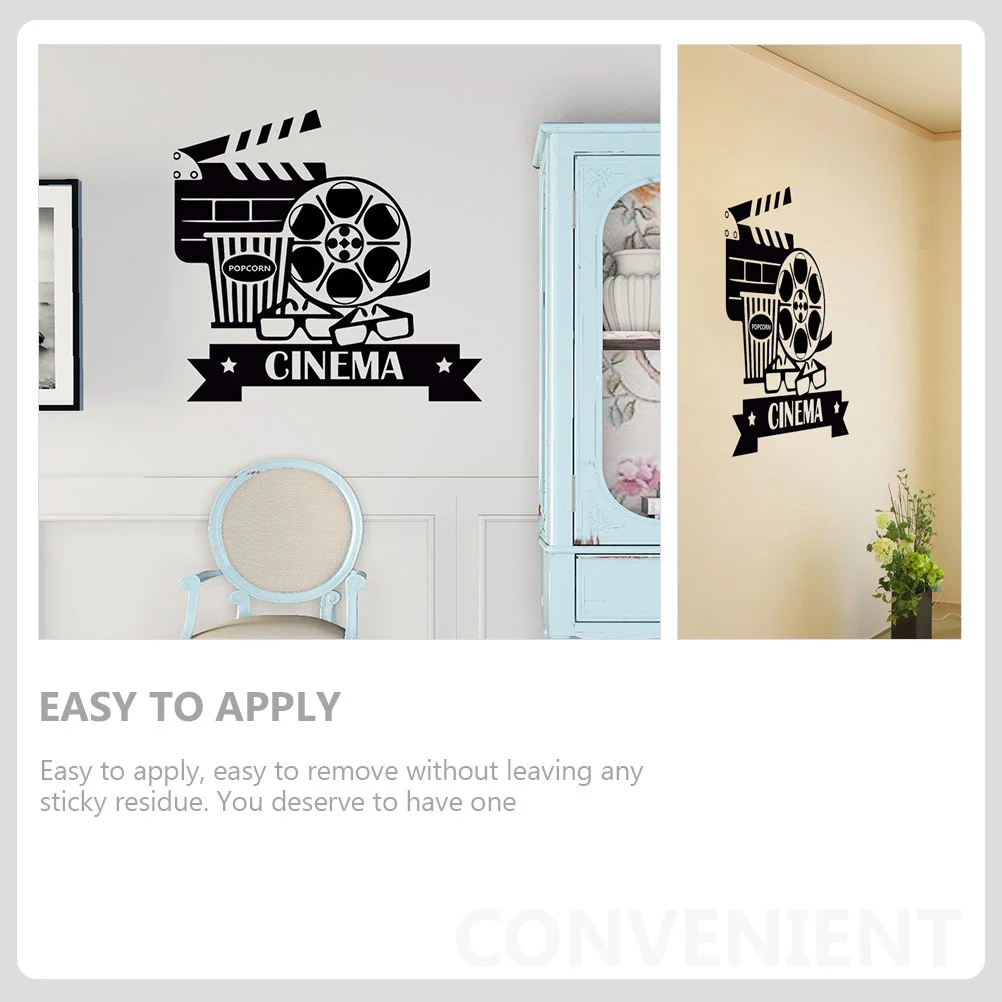 Настенные наклейки для кинотеатра виниловые украшения пленка комнаты домашняя