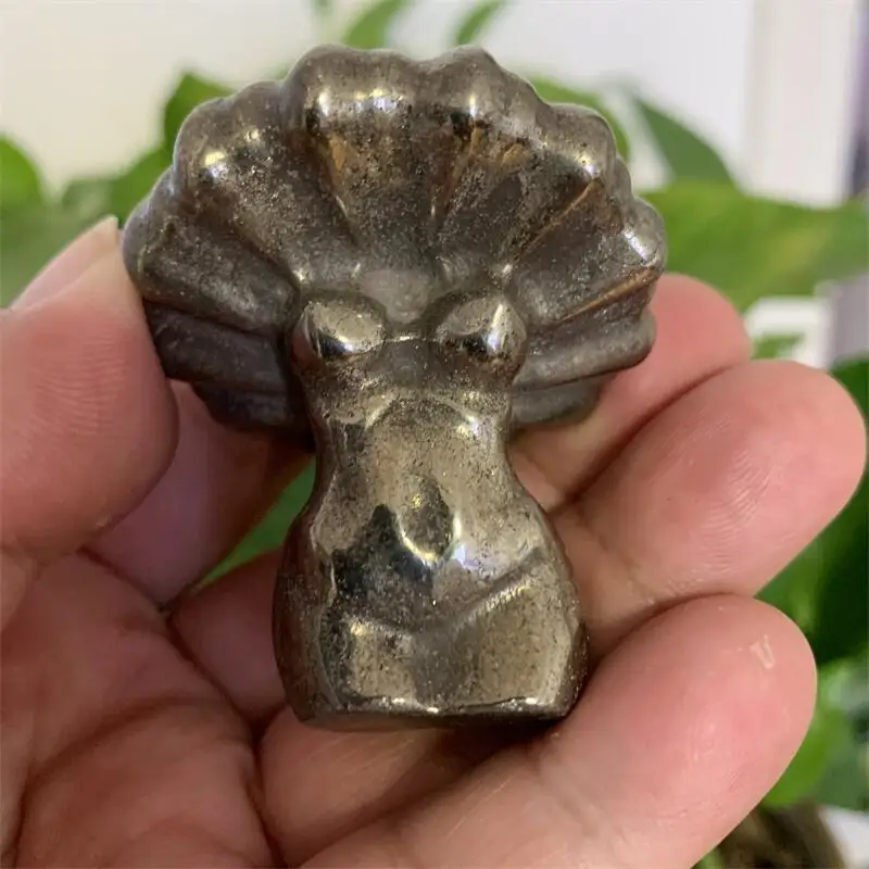 

High-quality Mushroom Pyrite Model Body Carving Crystals And Stones Healing Home Decoration Accessories