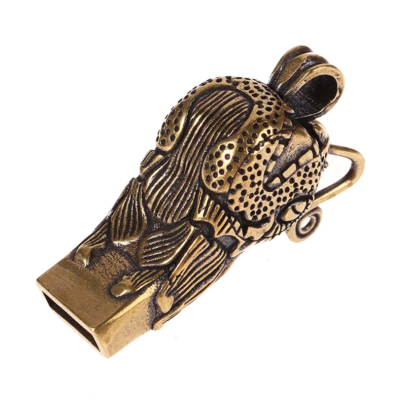 1 шт. винтажный латунный свисток с головой дракона автомобильный брелок подвеска