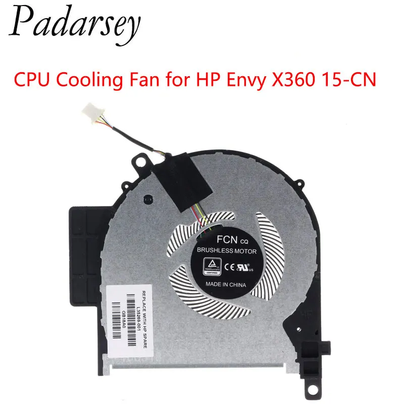 

Padarsey Replacement Laptop CPU Cooling Fan for HP Envy X360 15-CN 15-cn0001la 15-CP 15M-CP L20107-001 L35269-001 L23569-001