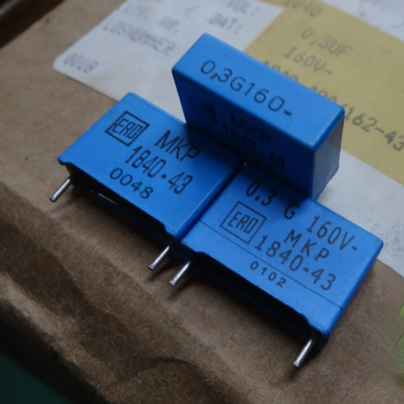 

10pcs/100pcs ERO MKP1840 0.3uf/160V can replace 0.33uf 330nf u33 Blue Film Capacitor