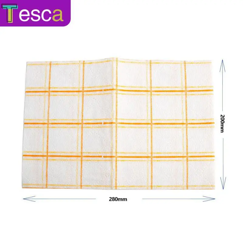 

Thickening Washing Rags Yellow Dish Cleaning Reusable Wet And Dry Dishwashing Towel Kitchen Gadgets Natural Separation Modern