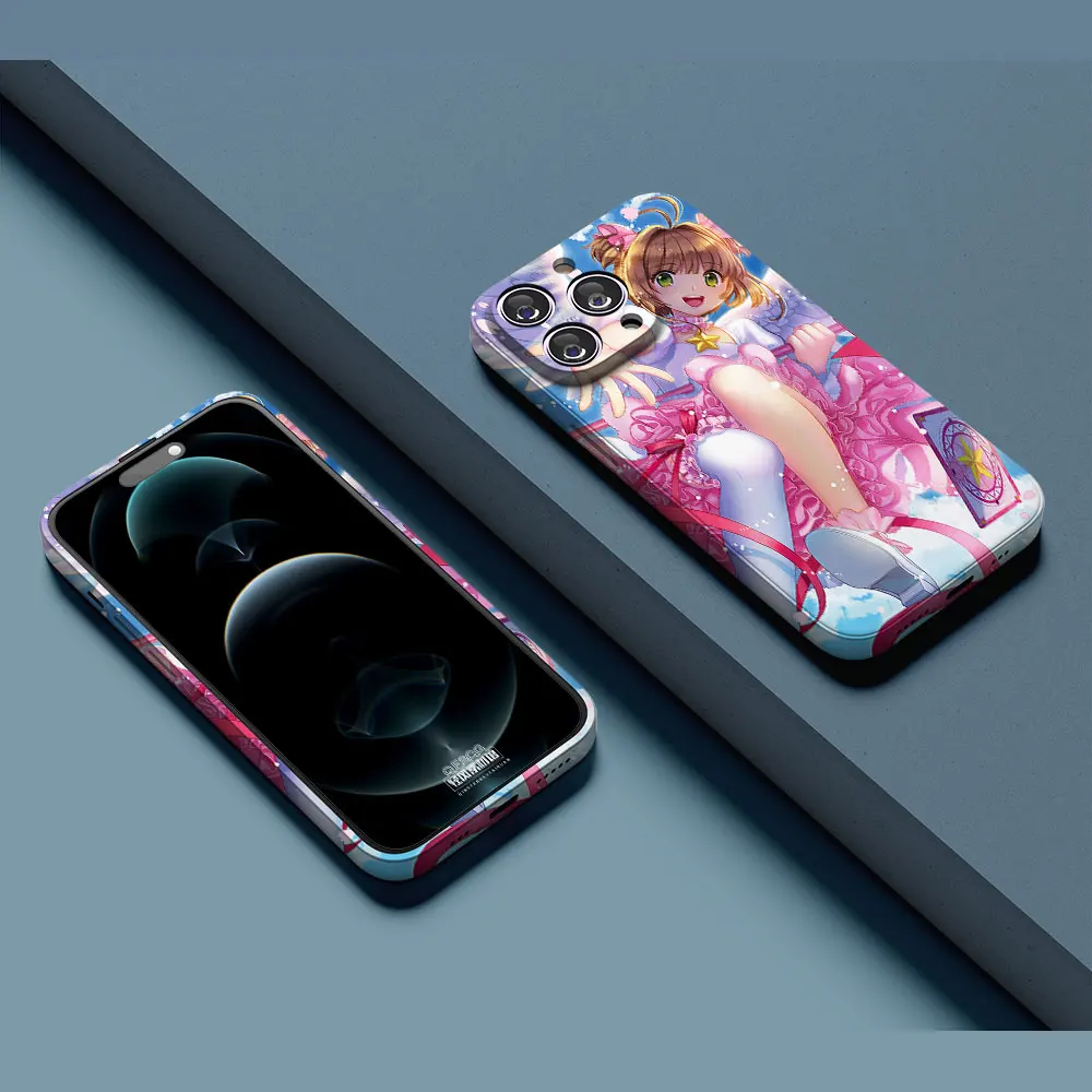 

Anime Cardcaptor Sakura Phone Case For Apple iPhone 14 13 12 11 Pro Max Mini 7 8 6 6s X Xs Xr Plus Feilin Film Hard Cases Cover