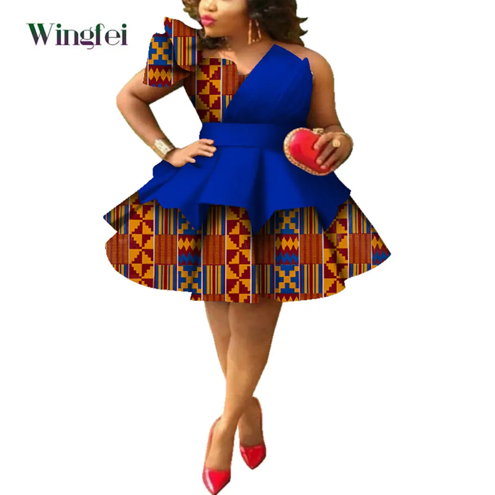 Африканские платья для женщин, модные женские платья с принтом Анкары, Дашики, женская одежда для вечерние, летняя африканская одежда, женская модель WY4213