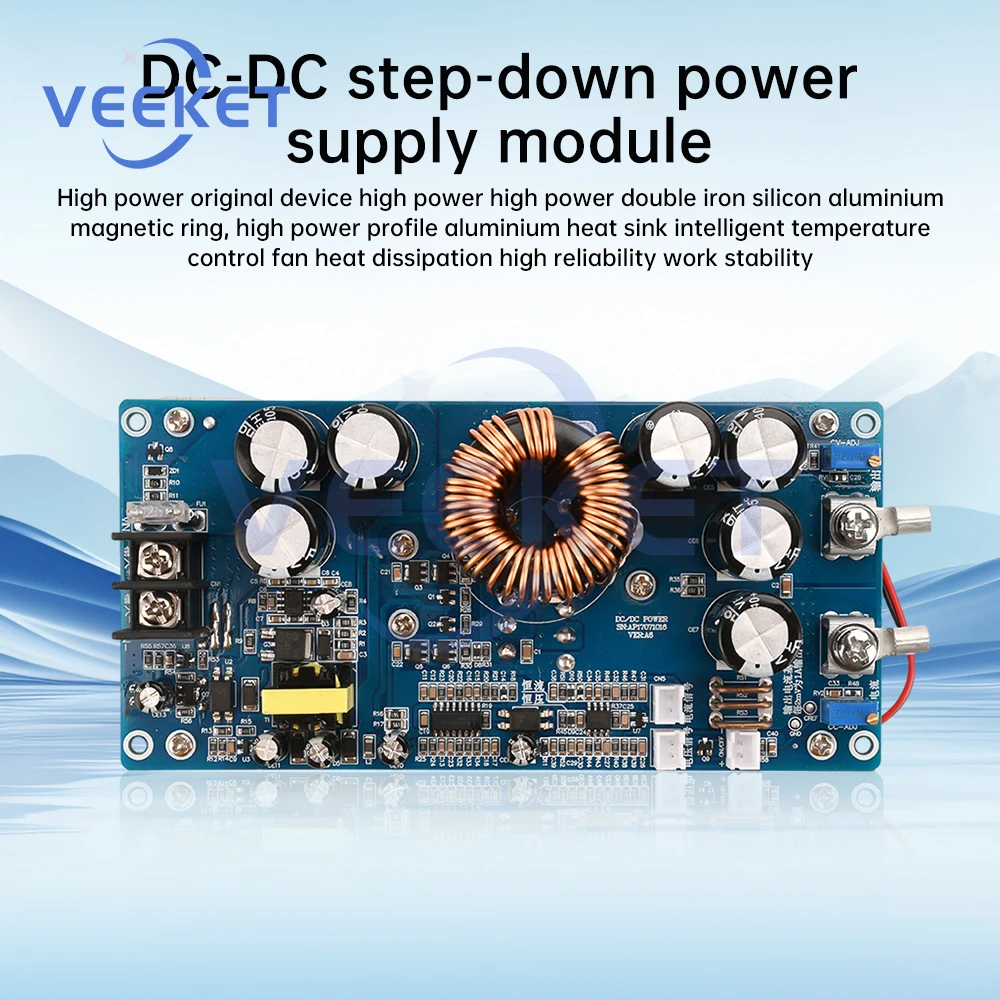 Регулируемый понижающий модуль питания DC-DC DC20V-70V до DC2.5V-58V 30A 800W