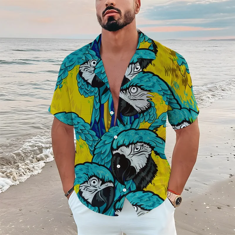 Men's Hawaiian Shirt Loose Top 3d Print Shirts For Men 2022 Fashion Shirt Men Women Tee Breathable Summer Short Sleeve