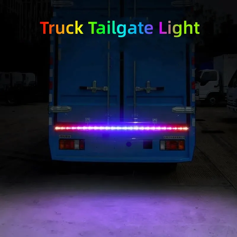 

24v Truck Lights Van Led Strip Rgb Lorry Brake Warning Driving Lights Bar Colorful Flashing Atmosphere Lamp Auto Exterior Parts