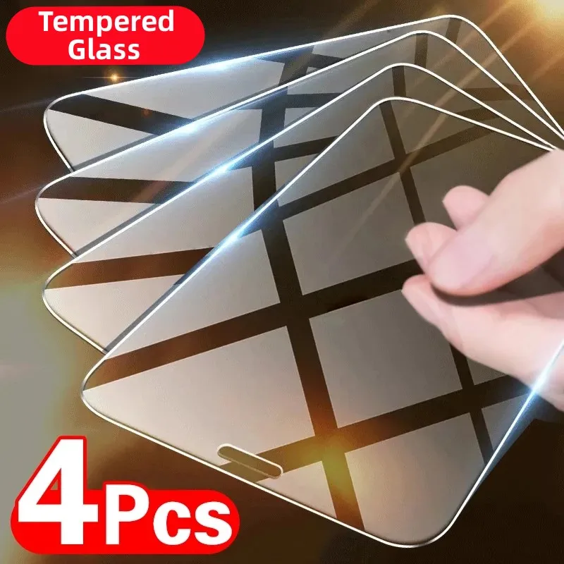 

4PCS Tempered Glass For iPhone 14 13 12 11 Pro Max 14 Plus 12 13 Mini Screen protector For iphone X XS XSMax XR 6 6s 7 8 Plus SE