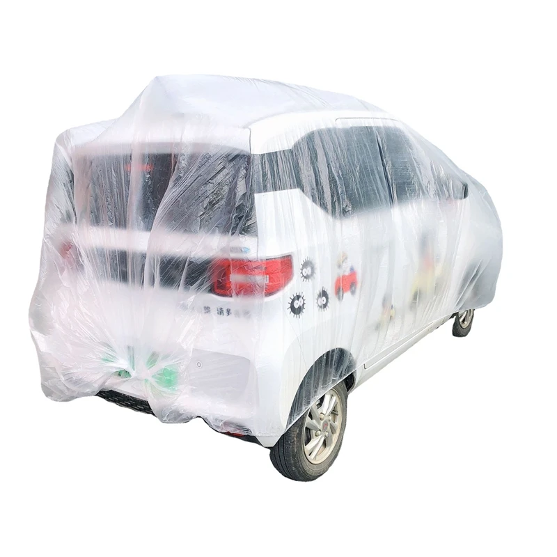 

Transparent car cover Universal Car Cover Waterproof Dustproof Disposable Car Covers Size M-XL Transparent Plastic Car Covers