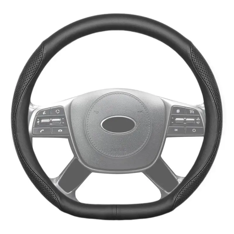 

Универсальное Впитывающее пот кожаное рулевое колесо для защиты рулевого колеса автомобильные аксессуары