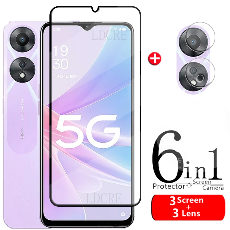 

Full Cover Glass For OPPO A78 5G Glass For OPPO A78 5G Tempered Glass 9H Full Screen Protector For OPPO A 78 A78 5G Lens Glass