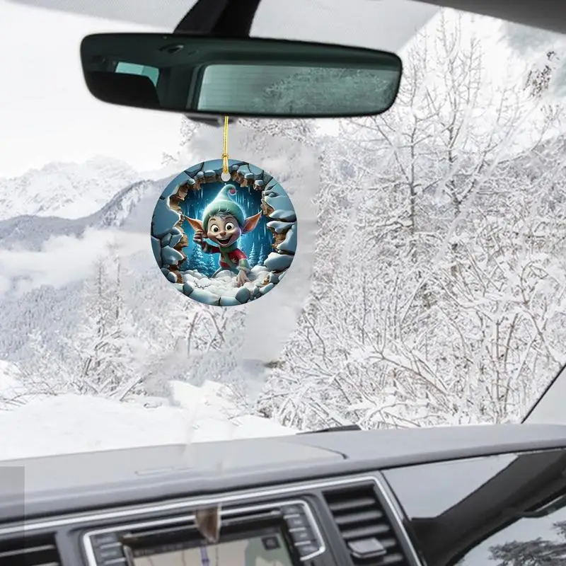 Плоские рождественские украшения акриловые 3D визуальные эффекты тематические