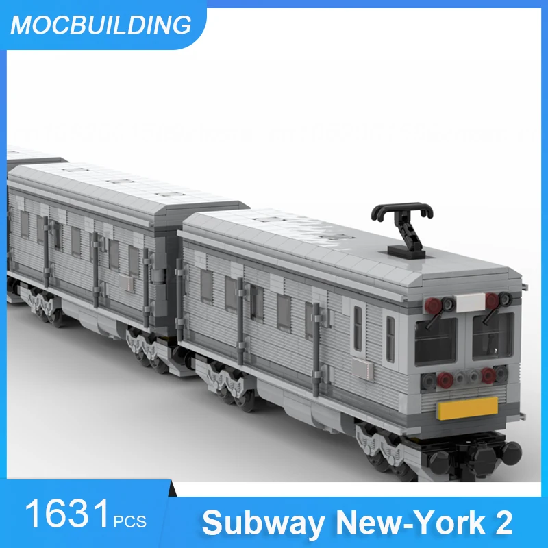 

MOC Building Blocks Subway New-York 2 Train Model DIY Assemble Bricks Transportation Educational Creative Kid Toys Gifts 1631PCS