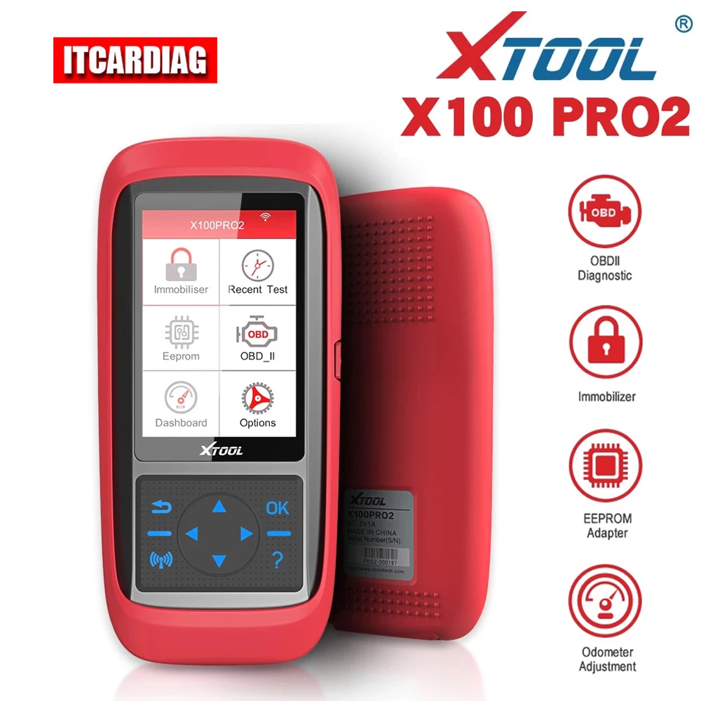 

Original XTOOL X100 Pro2 OBD2 Auto Key Programmer Mile-age Adjustment Including EEPROM Code Reader Online Update Multi-language